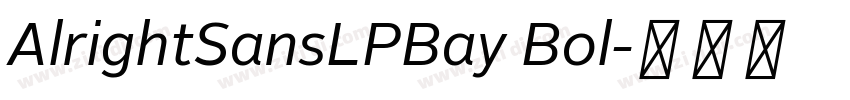 AlrightSansLPBay Bol字体转换